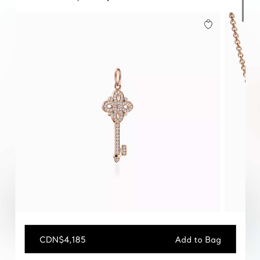 NEW Tiffany Rosegold necklace BRAND NEW NEVER WORN